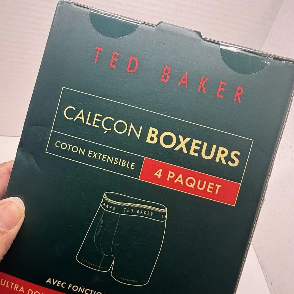 Ted Baker Stretch Cotton Boxer Briefs 4 Pack Sz XL New